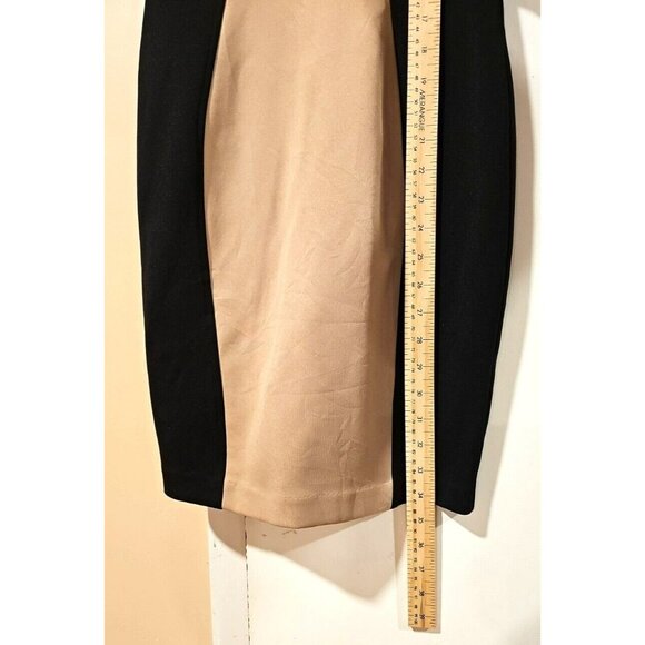 ALT Bella Swan Boston Proper Sheath Dress Sz 2 Bodycon Khaki Brown Black Sexy - Picture 8 of 8